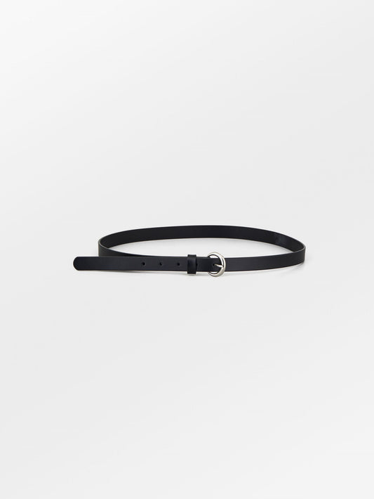 Solid Slim Belt - Black Clothing BeckSöndergaard.no