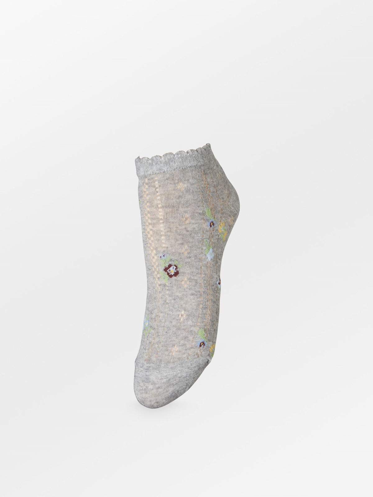 Becksöndergaard, Meadora Cotta Short Sock - Light Grey Melange, socks