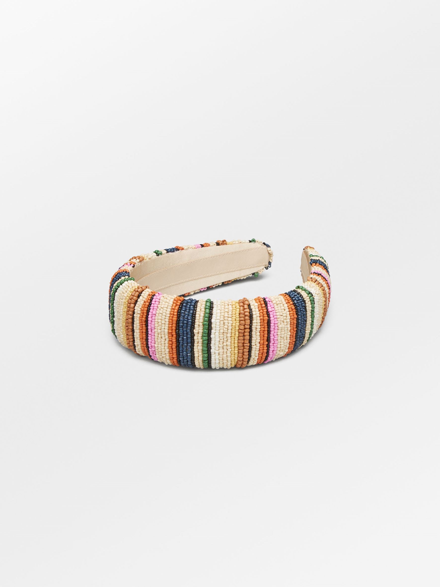 Stripes Wide Beaded Hairbrace OneSize BeckSöndergaard.no