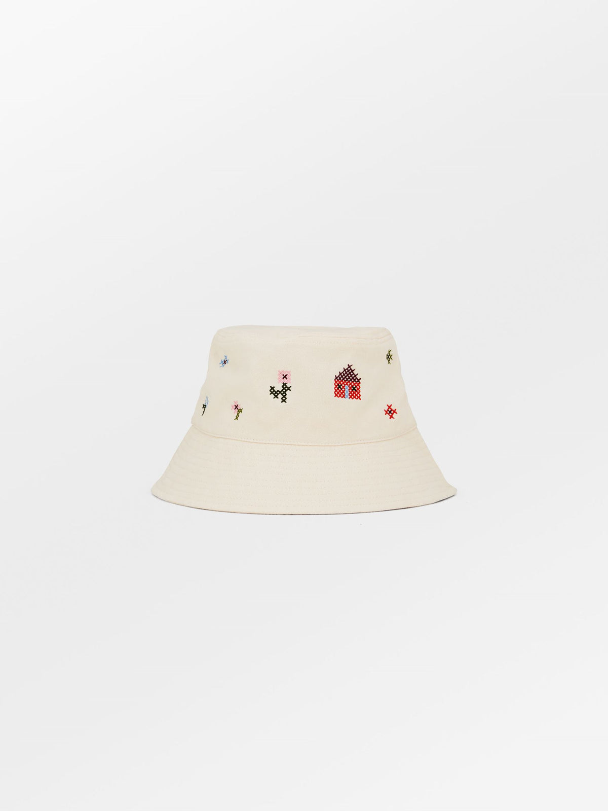 Becksöndergaard, Embroidered Cotta Bucket Hat - Birch White, clothing