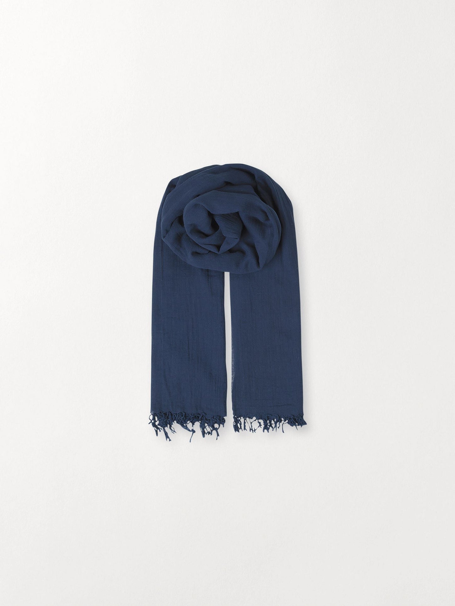 Solid Ilona Scarf - Navy OneSize   BeckSöndergaard.no