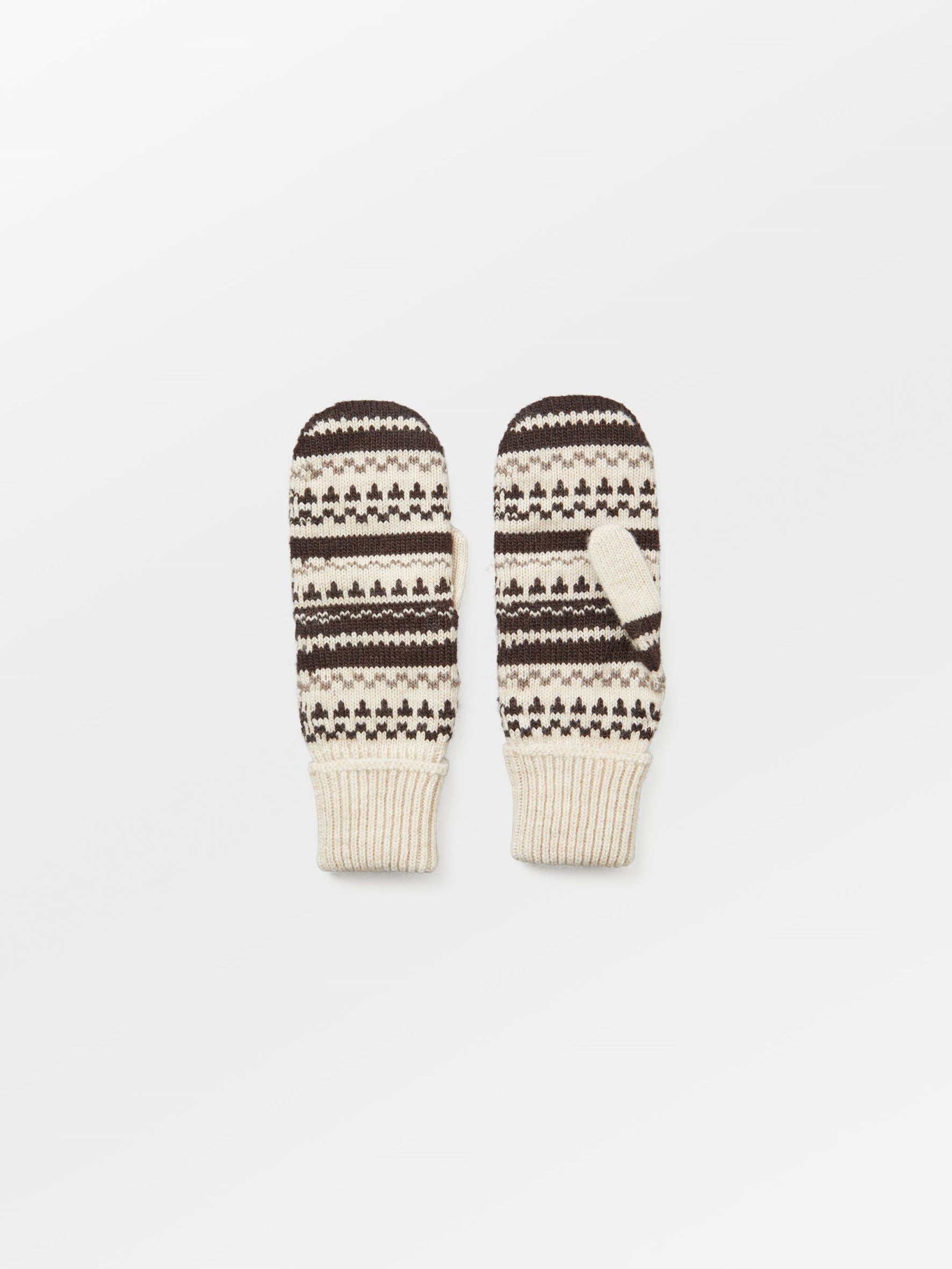 Becksöndergaard, Patternia Knit Mitten - Birch White, accessories, accessories, winter accessories, winter accessories