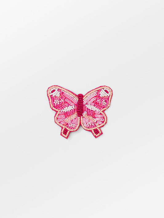 Becksöndergaard, Butterfly Beaded Clip - Hot Pink, accessories, accessories
