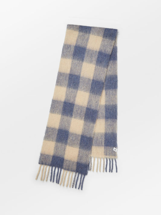 Check Mincho Scarf - Blue OneSize   BeckSöndergaard.no