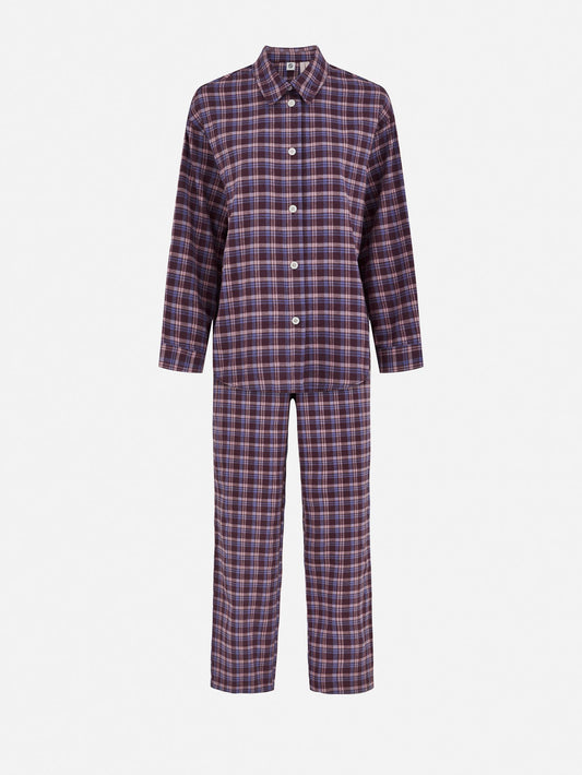 Flannel Pyjamas Set - Burgundy Clothing BeckSöndergaard.no