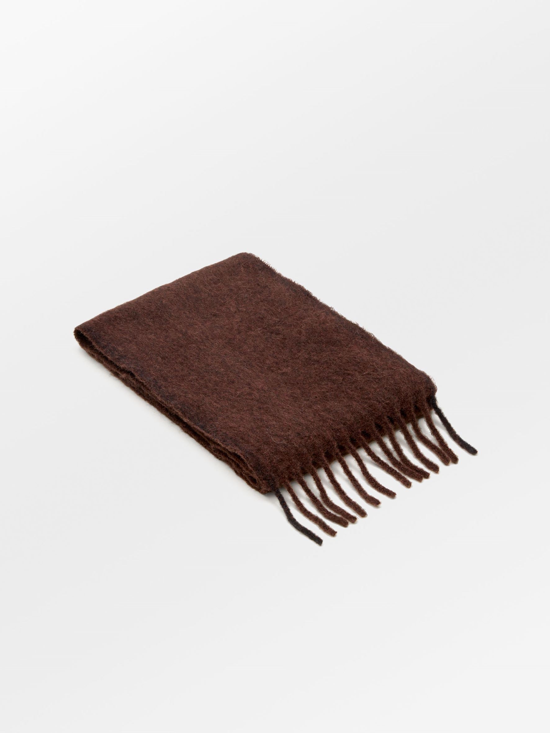 Solid Yuta Scarf - Brown OneSize BeckSöndergaard.no