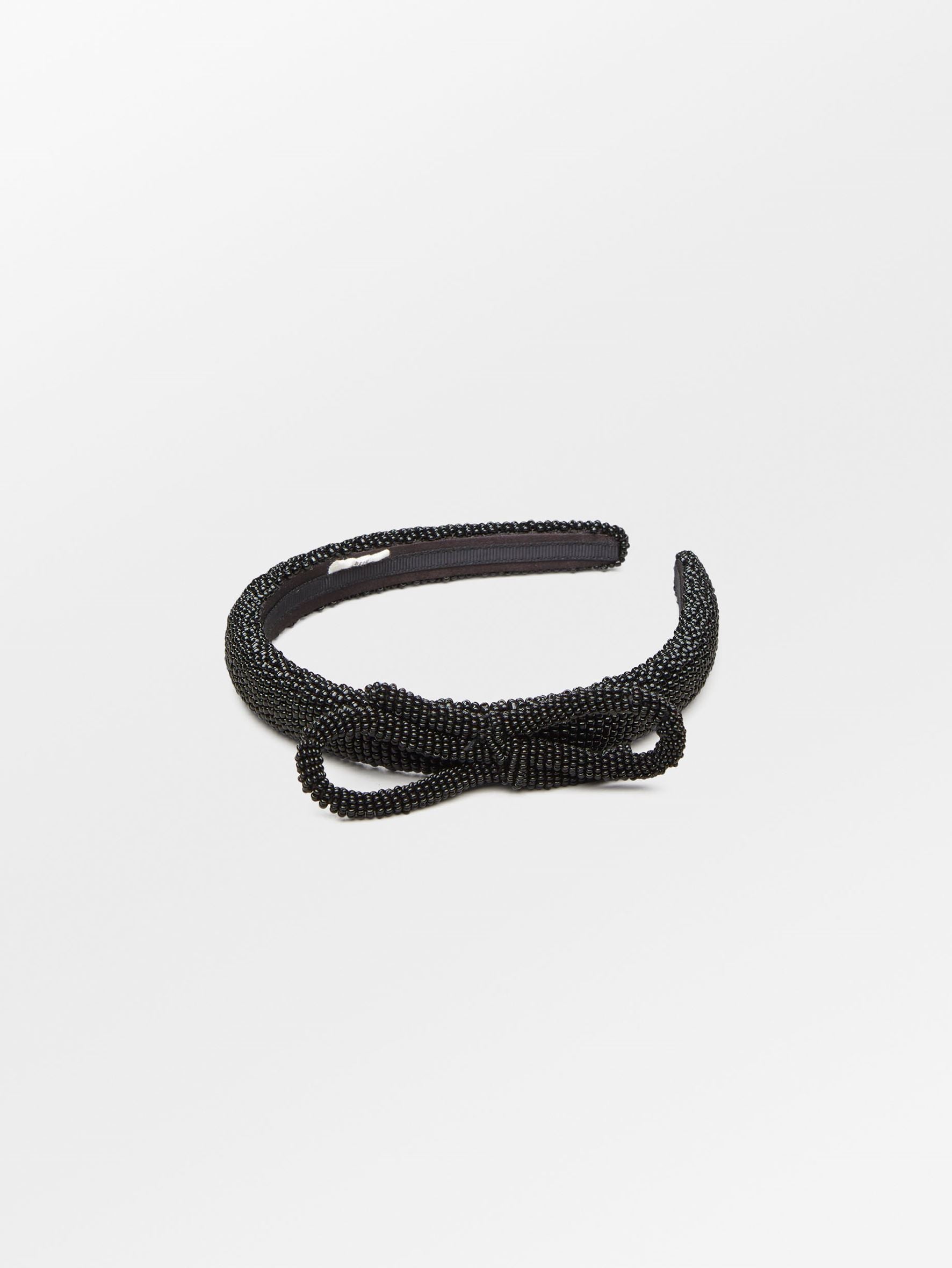 Becksöndergaard, Bow Slim Beaded Hairbrace - Black, archive, archive