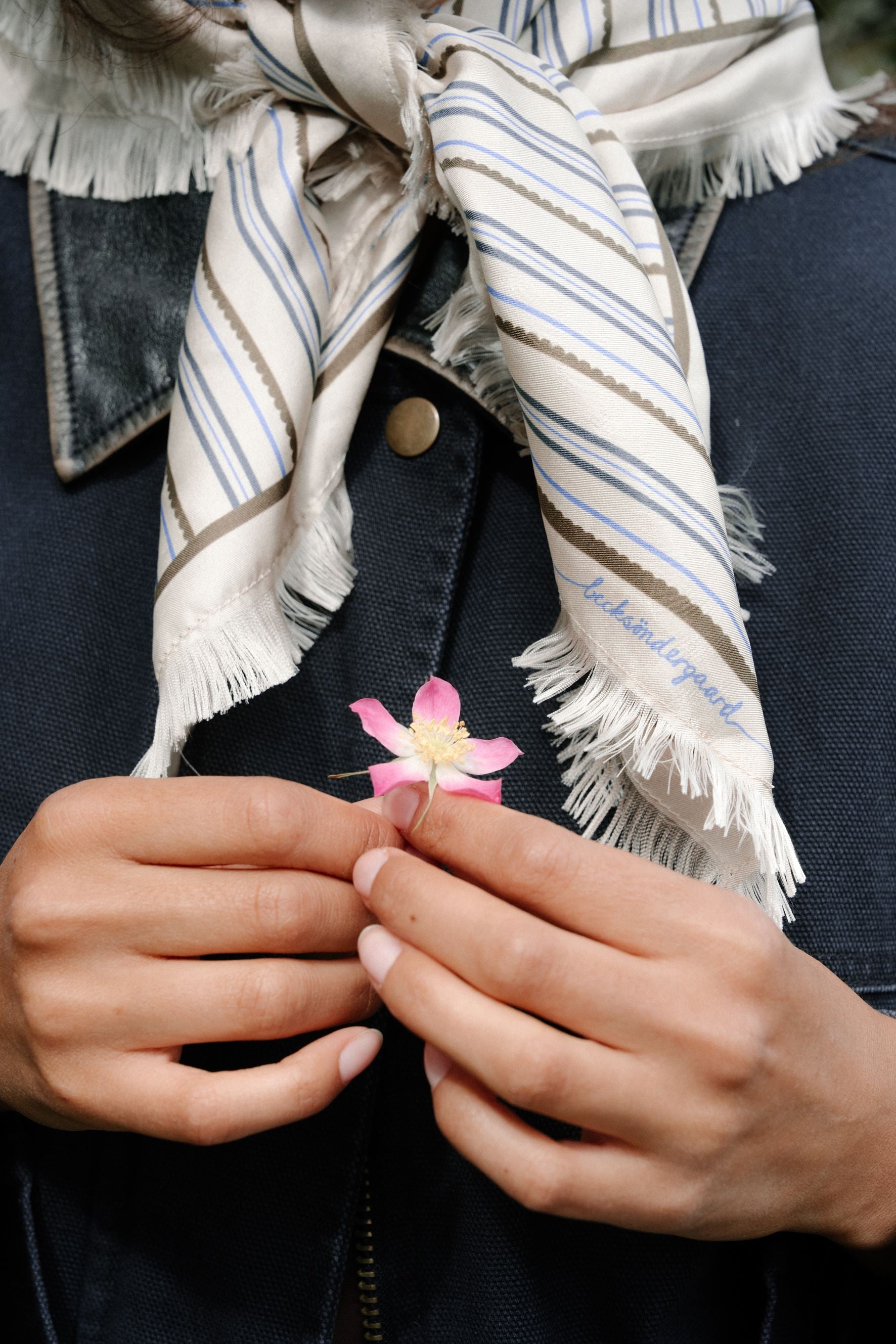 Scallopia Striped Sia Scarf OneSize BeckSöndergaard.no