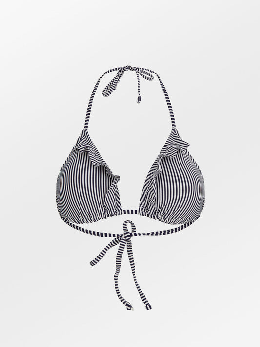 Striba Bel Frill Bikini Top - Maritime Blue Clothing BeckSöndergaard.no