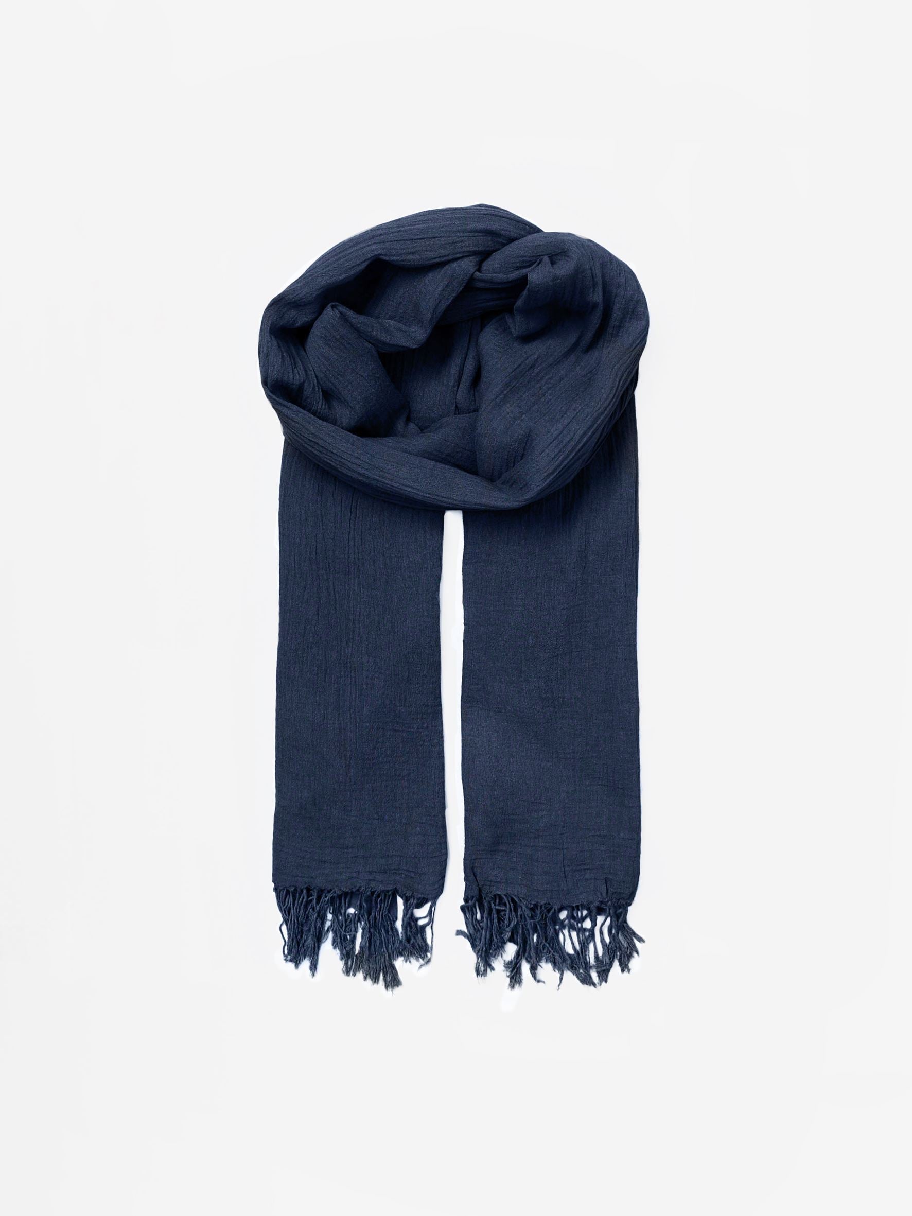 Solid Ilona Scarf - Navy OneSize BeckSöndergaard.no