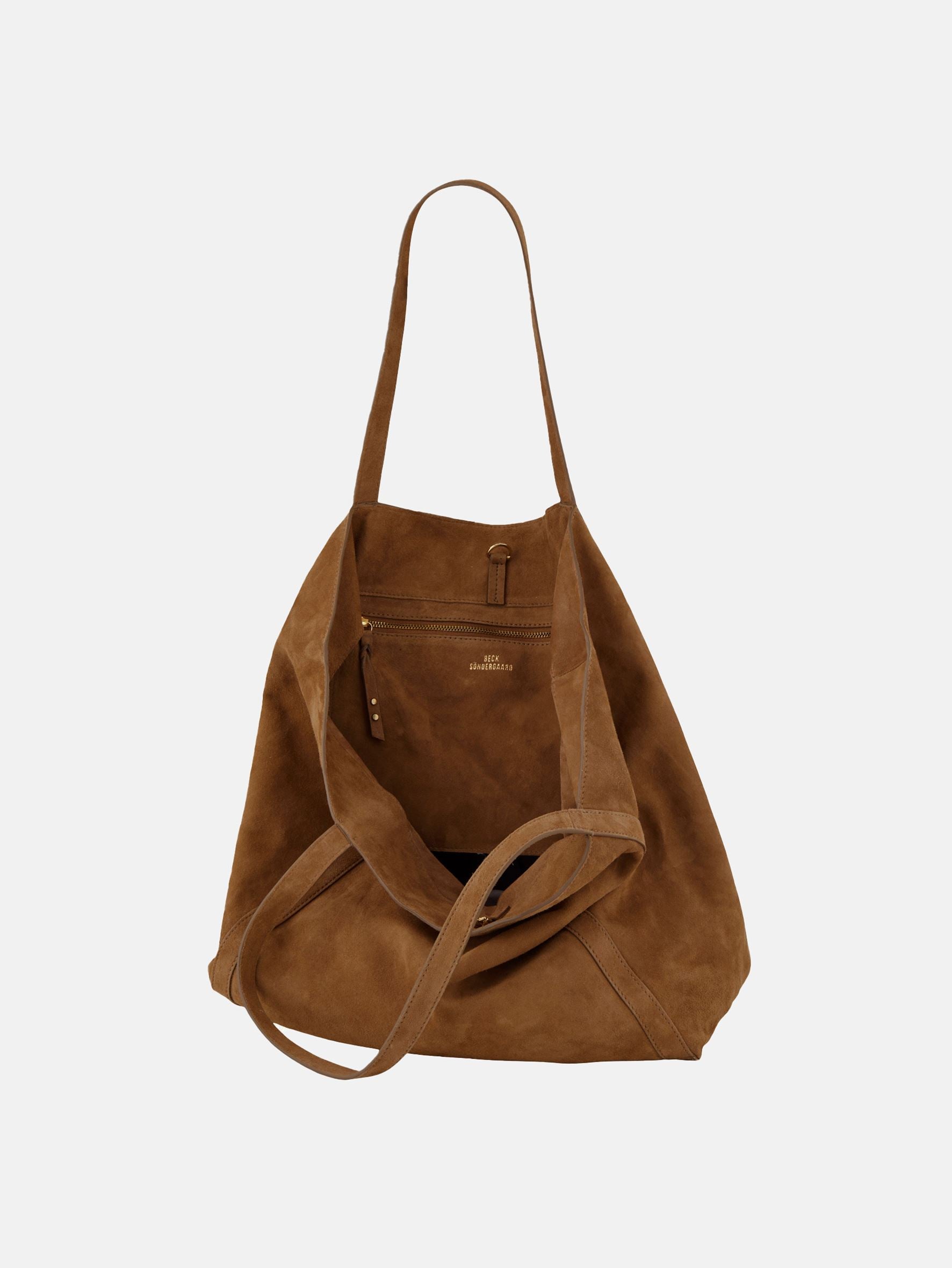 Suede Eden Shopper Bag - Brown OneSize BeckSöndergaard.no