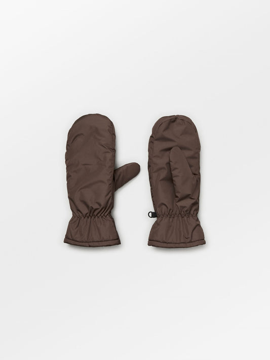 Padded Nylona Mitten - Deep Taupe Brown Clothing BeckSöndergaard.no