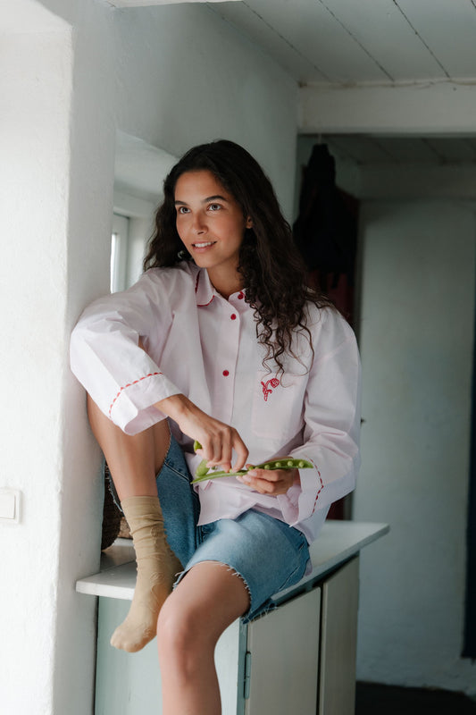 Scallop Pyjamas Shirt Clothing BeckSöndergaard.no