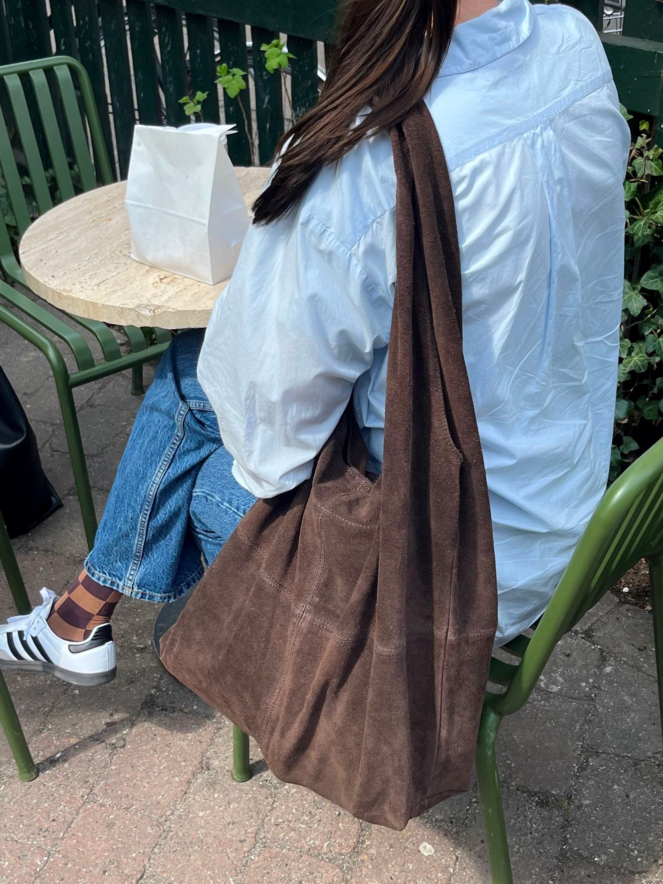 Suede Dalliea Shopper Bag - Dark Brown OneSize BeckSöndergaard.no