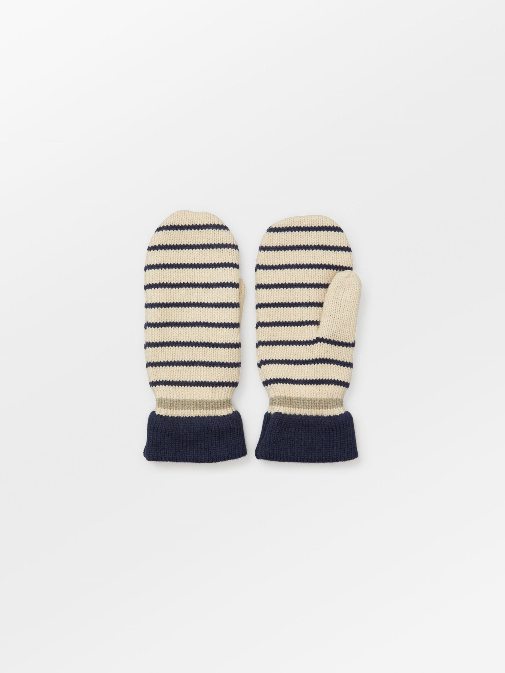 Thin Striped Emerald Mittens Clothing BeckSöndergaard.no