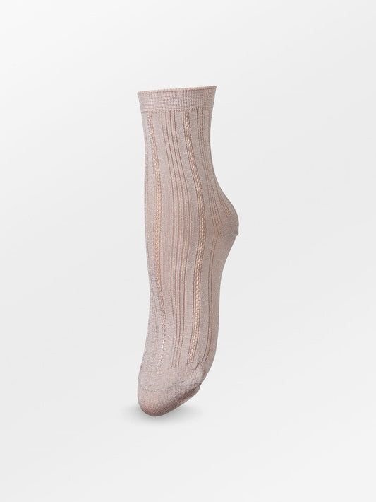 Glitter Drake Sock - Fawn Pink Socks BeckSöndergaard.no
