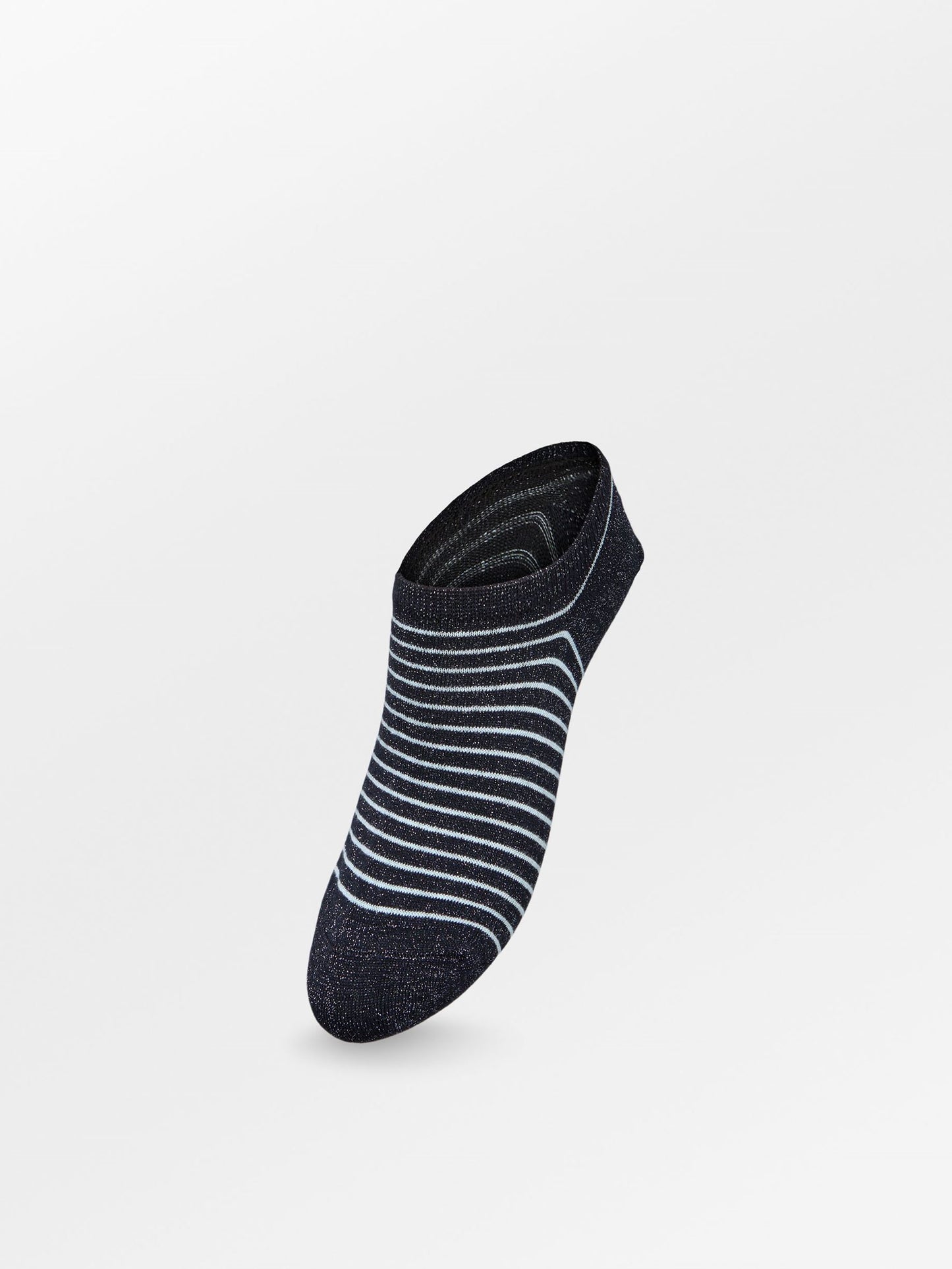 Stripe Glitter Sneakie Sock - Blue Socks BeckSöndergaard.no