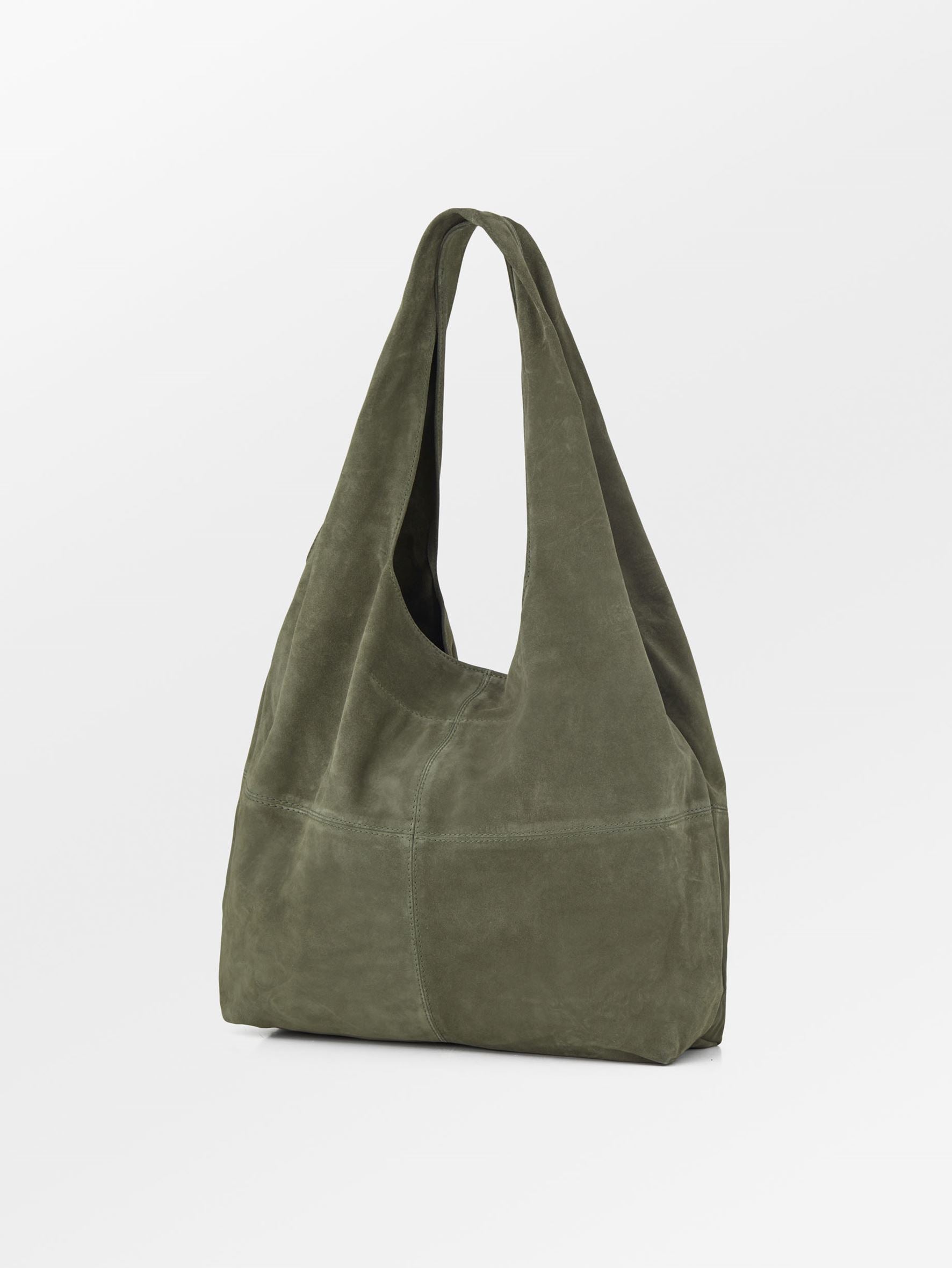 Suede Dalliea Shopper Bag - Green OneSize BeckSöndergaard.no