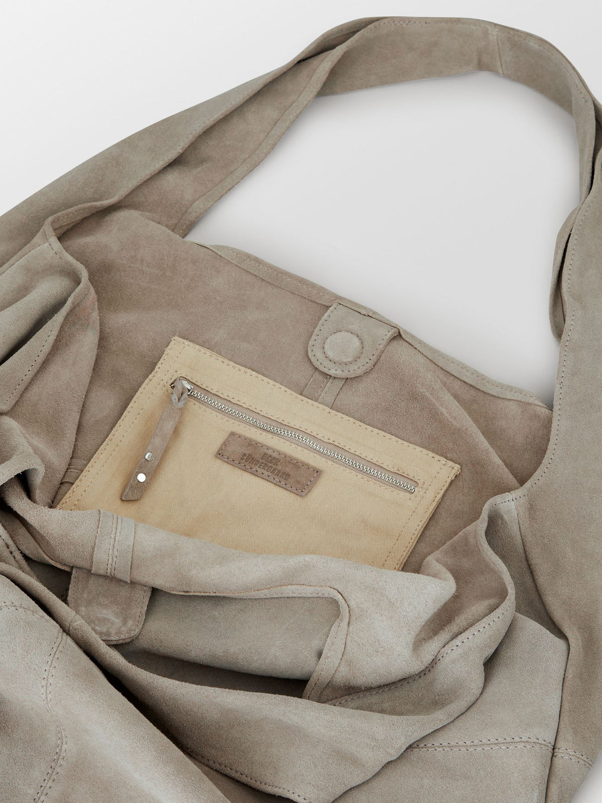 Suede Dalliea Shopper Bag - Gray OneSize BeckSöndergaard.no