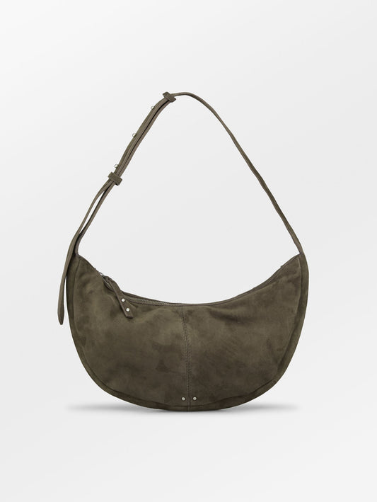 Suede Moon Crossbody Bag - Green OneSize   BeckSöndergaard.no