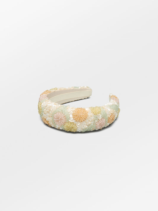 Becksöndergaard, Carna Wide Beaded Hairbrace - Birch White, accessories, accessories, archive, archive, mid season sale, mid season sale, accessories, party, black week, black week, party