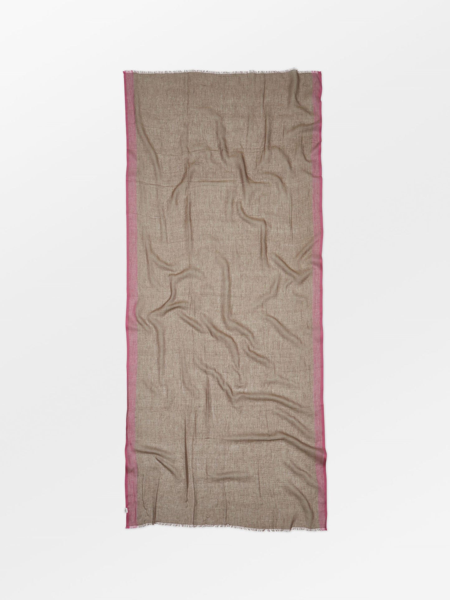 Becksöndergaard, Stripy Cowea Scarf - Carmine Pink, scarves, archive, archive, scarves, scarves, black week, black week
