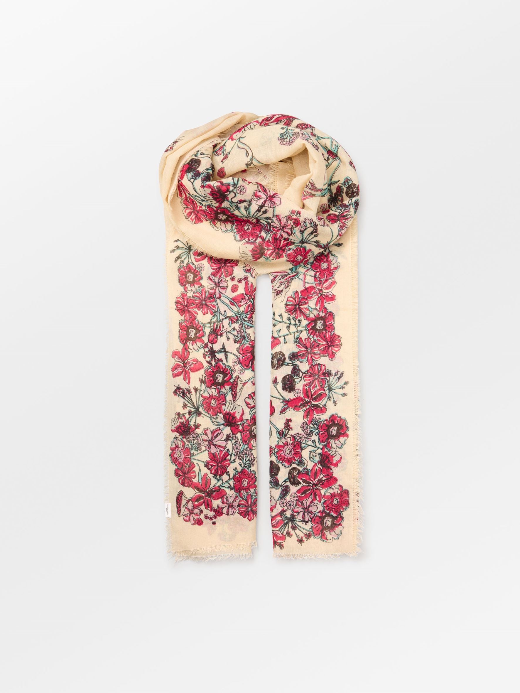 Becksöndergaard, Floralia Siw Scarf - Buttercream White, scarves, news, spring summer 2026, valentines