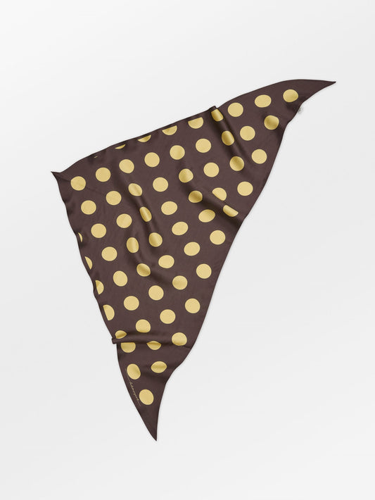 Becksöndergaard, Maxi Polka Triangle Sia Scarf - Hot Fudge Brown, scarves, scarves, scarves, scarves