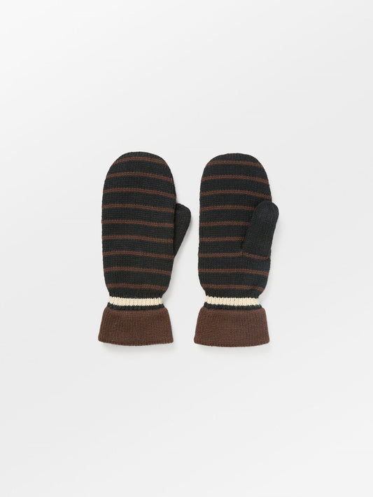 Thin Striped Emerald Mittens Clothing BeckSöndergaard.no