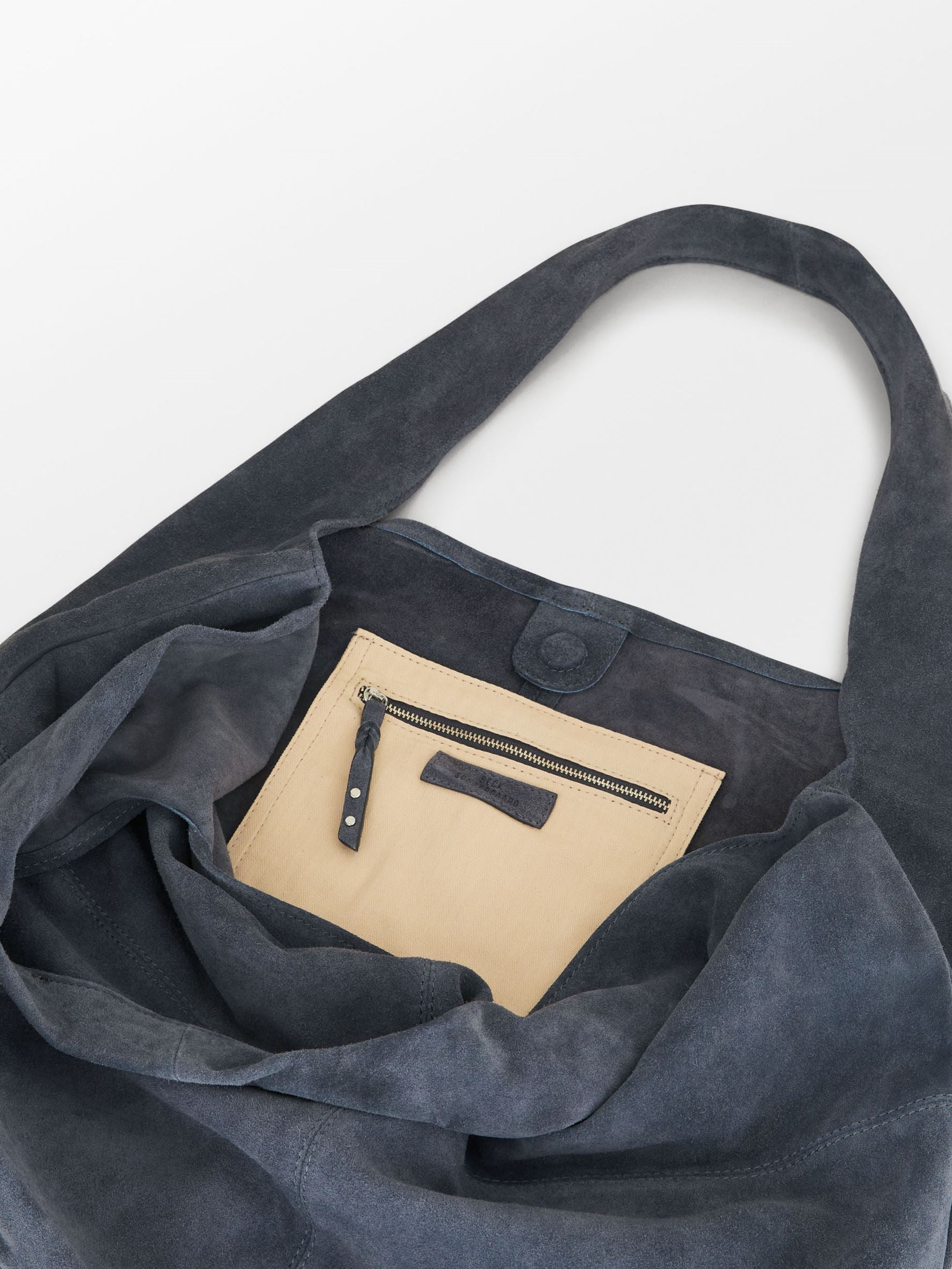 Suede Dalliea Shopper Bag - Dark Blue OneSize BeckSöndergaard.no