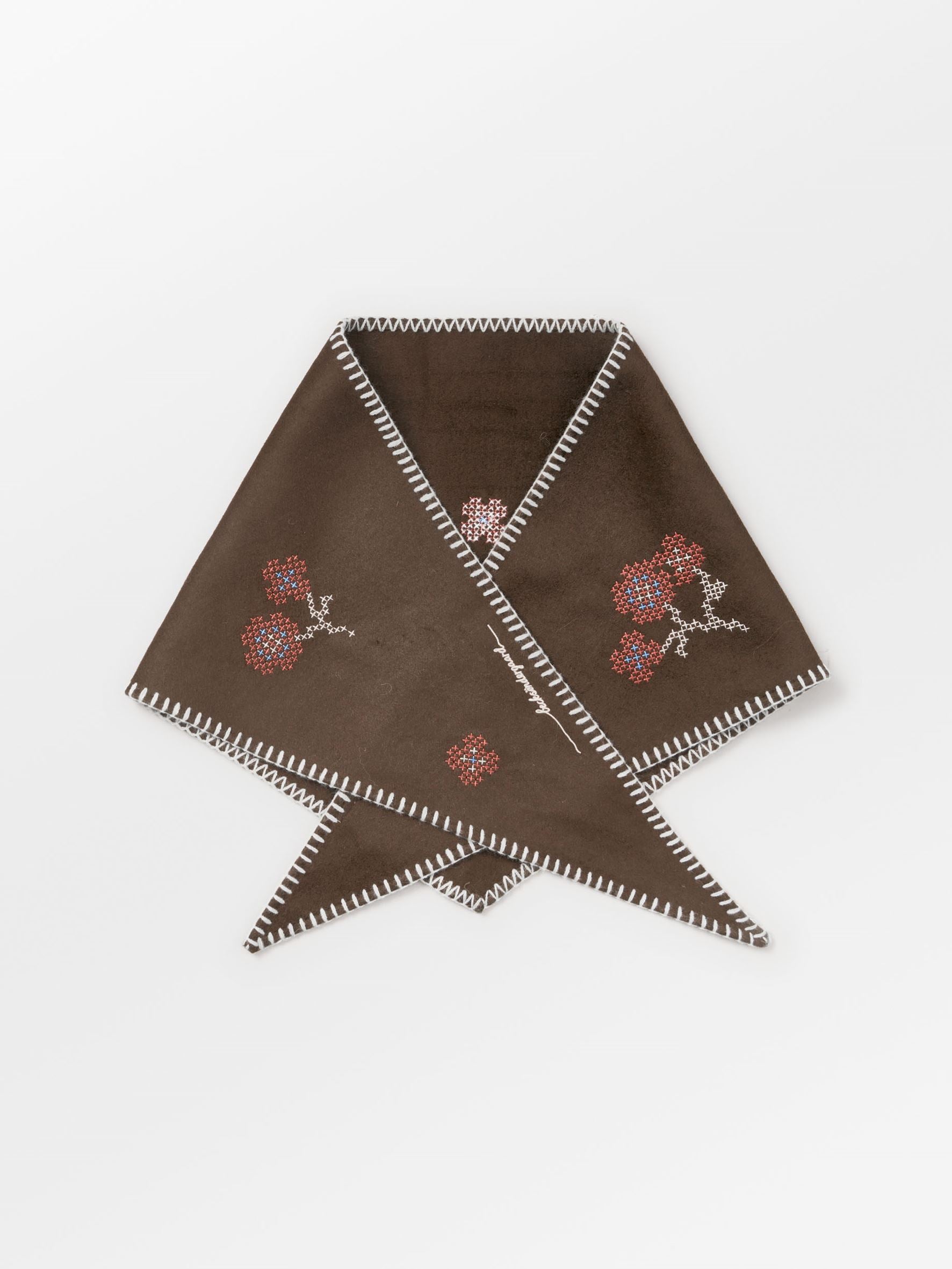Becksöndergaard, Flotile Triangle Scarf - Hot Fudge Brown, scarves, scarves, scarves, winter accessories, winter accessories, scarves