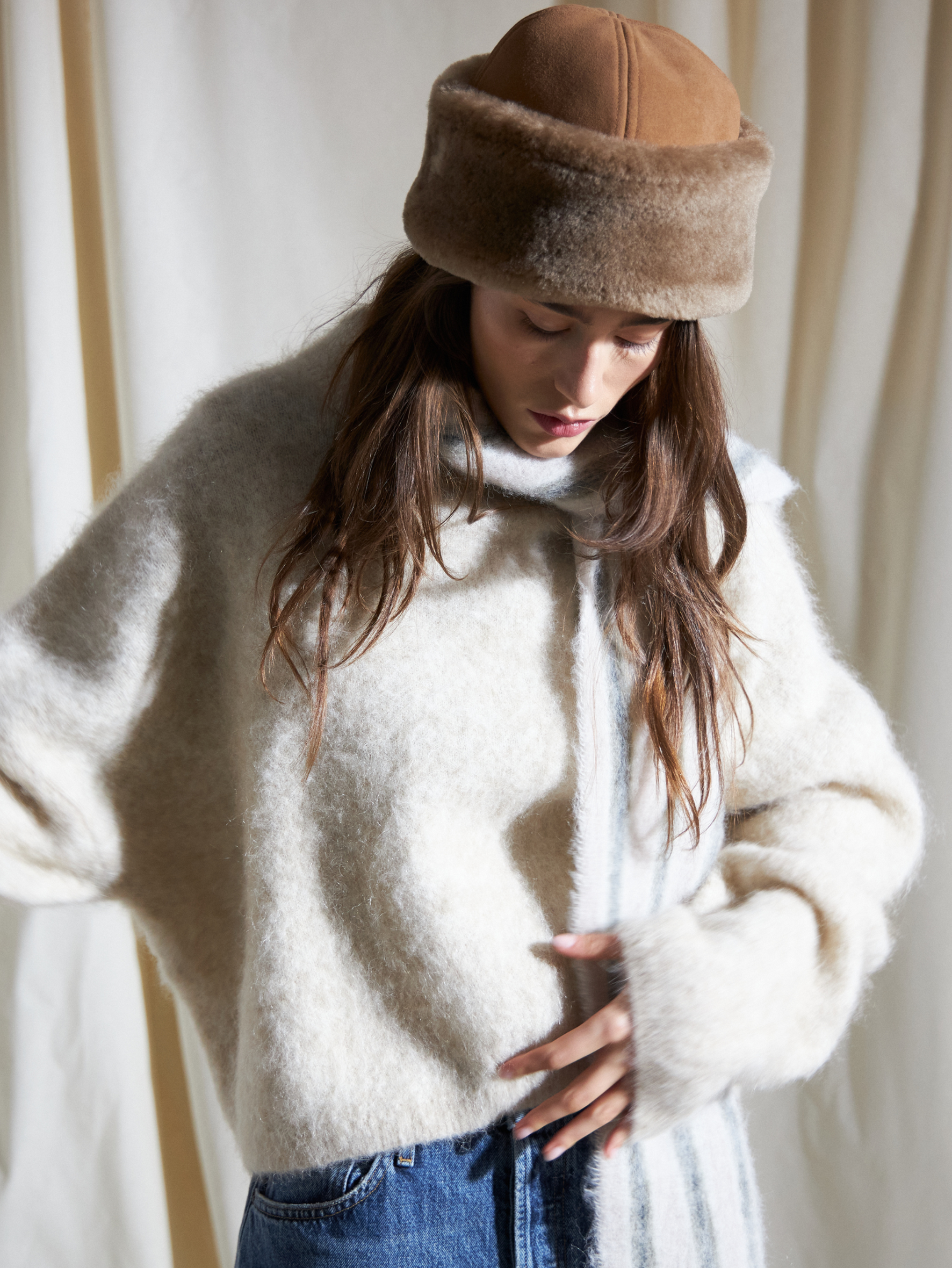 Dora Shearling Hat Clothing   BeckSöndergaard.no