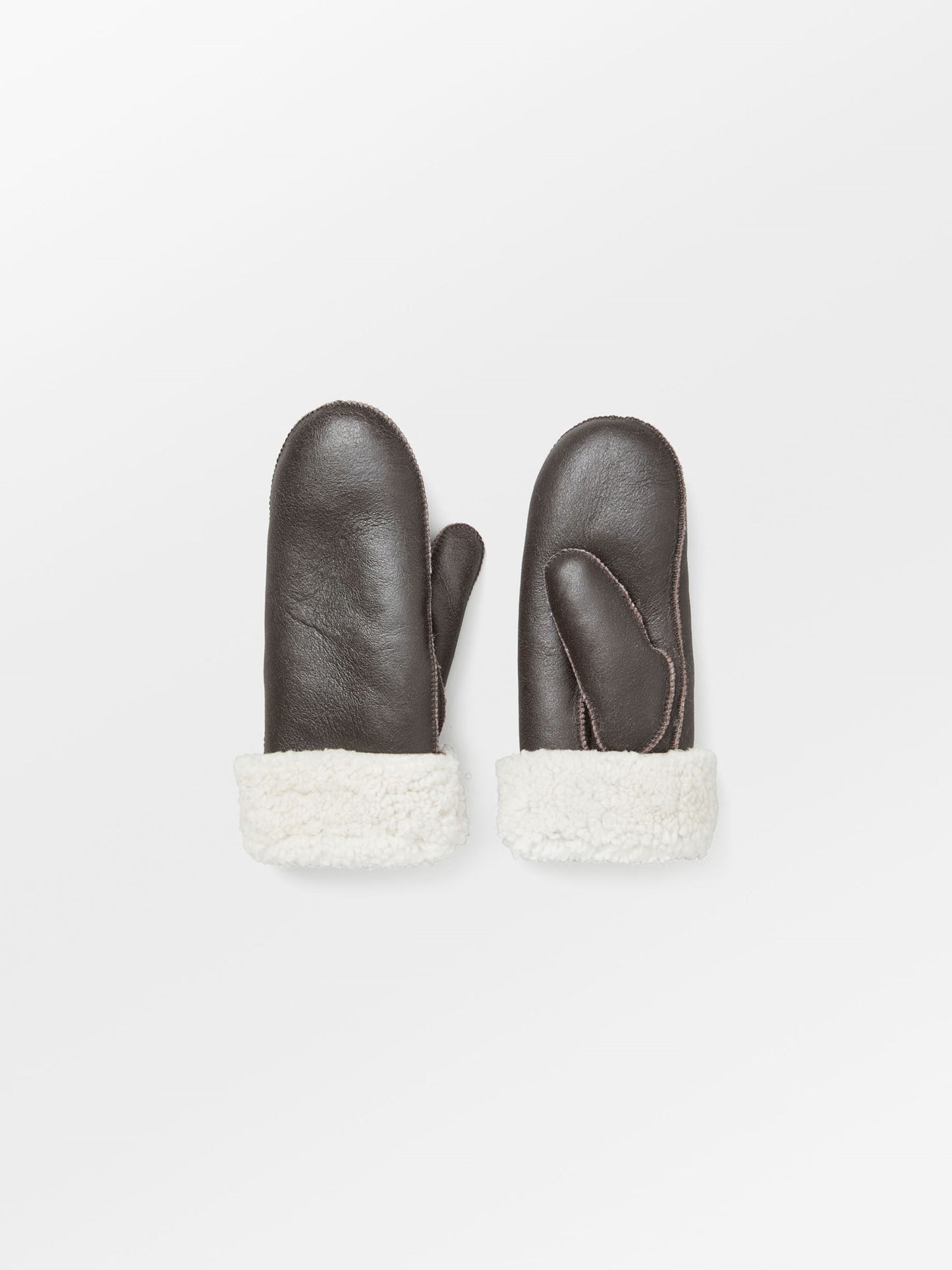 Becksöndergaard, Doa Smooth Shearling Mitten - Dark Chocolate, accessories, accessories, winter accessories, winter accessories