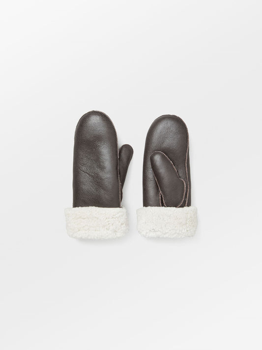 Doa Smooth Shearling Mitten Gloves BeckSöndergaard.no