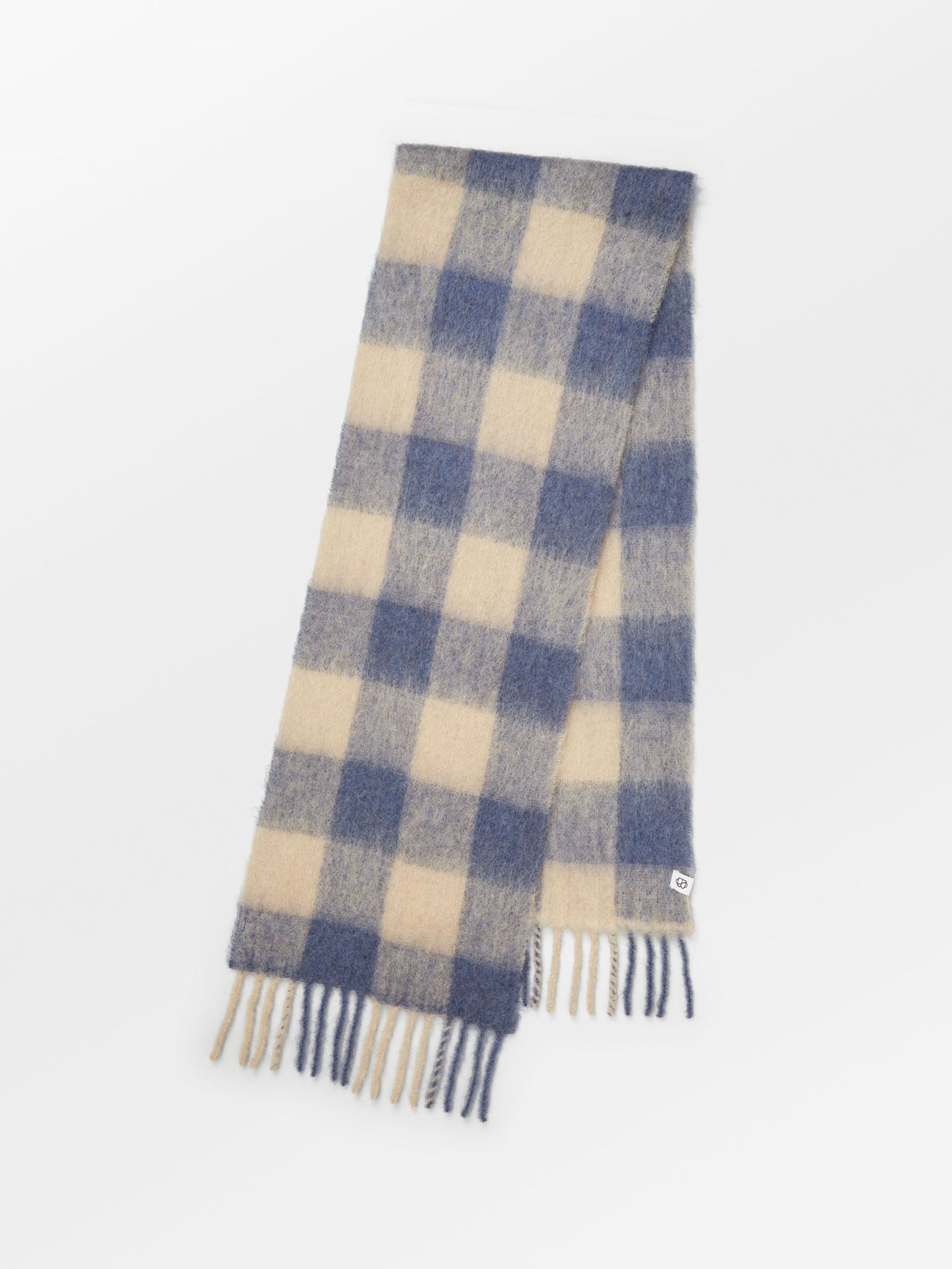 Check Mincho Scarf - Blue OneSize BeckSöndergaard.no