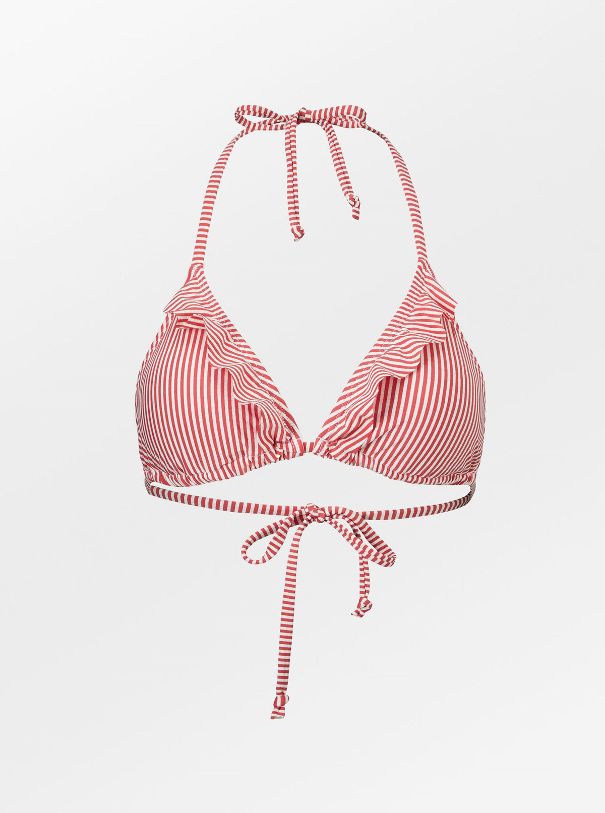 Striba Bel Frill Bikini Top - Spiced Coral Clothing BeckSöndergaard.no