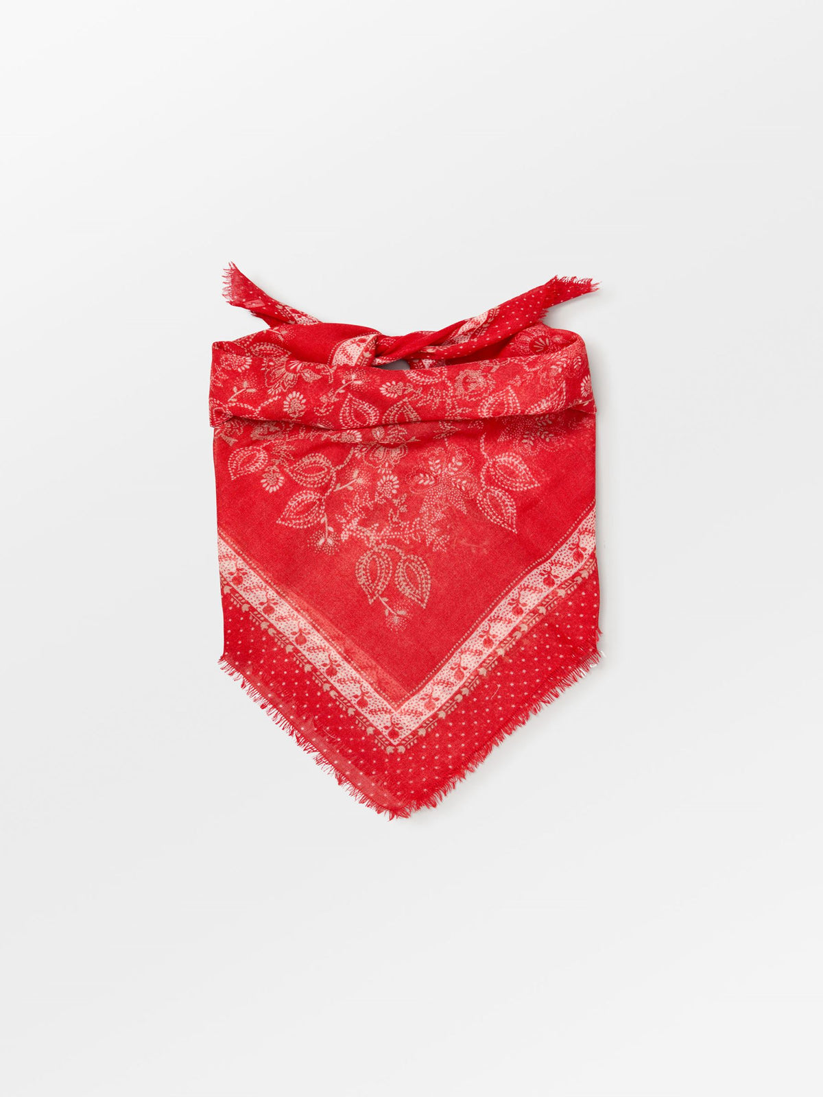 Becksöndergaard, Dotted Flora Woo Scarf - Poinciana Red, onesize