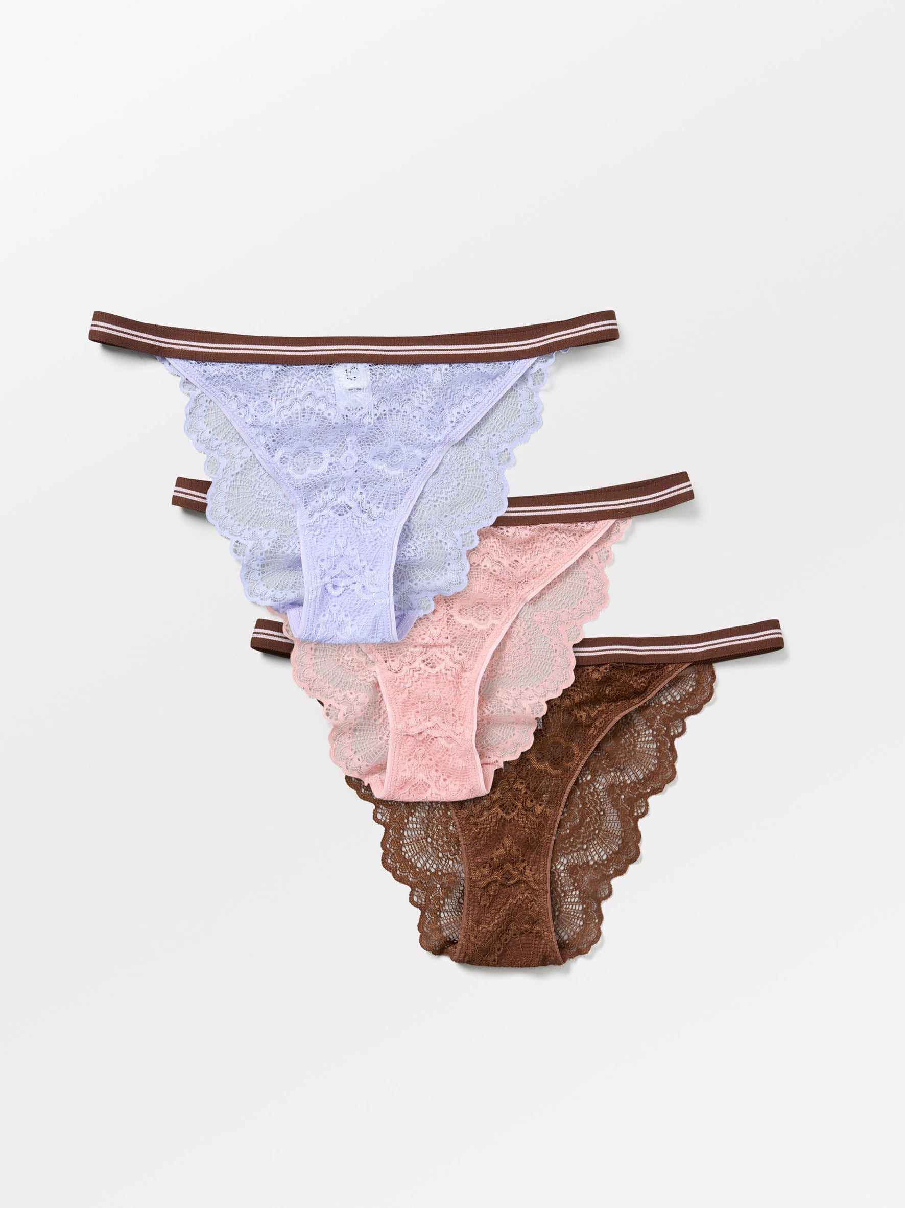 Wave Lace Ray Tanga 3 Pack Clothing BeckSöndergaard.no