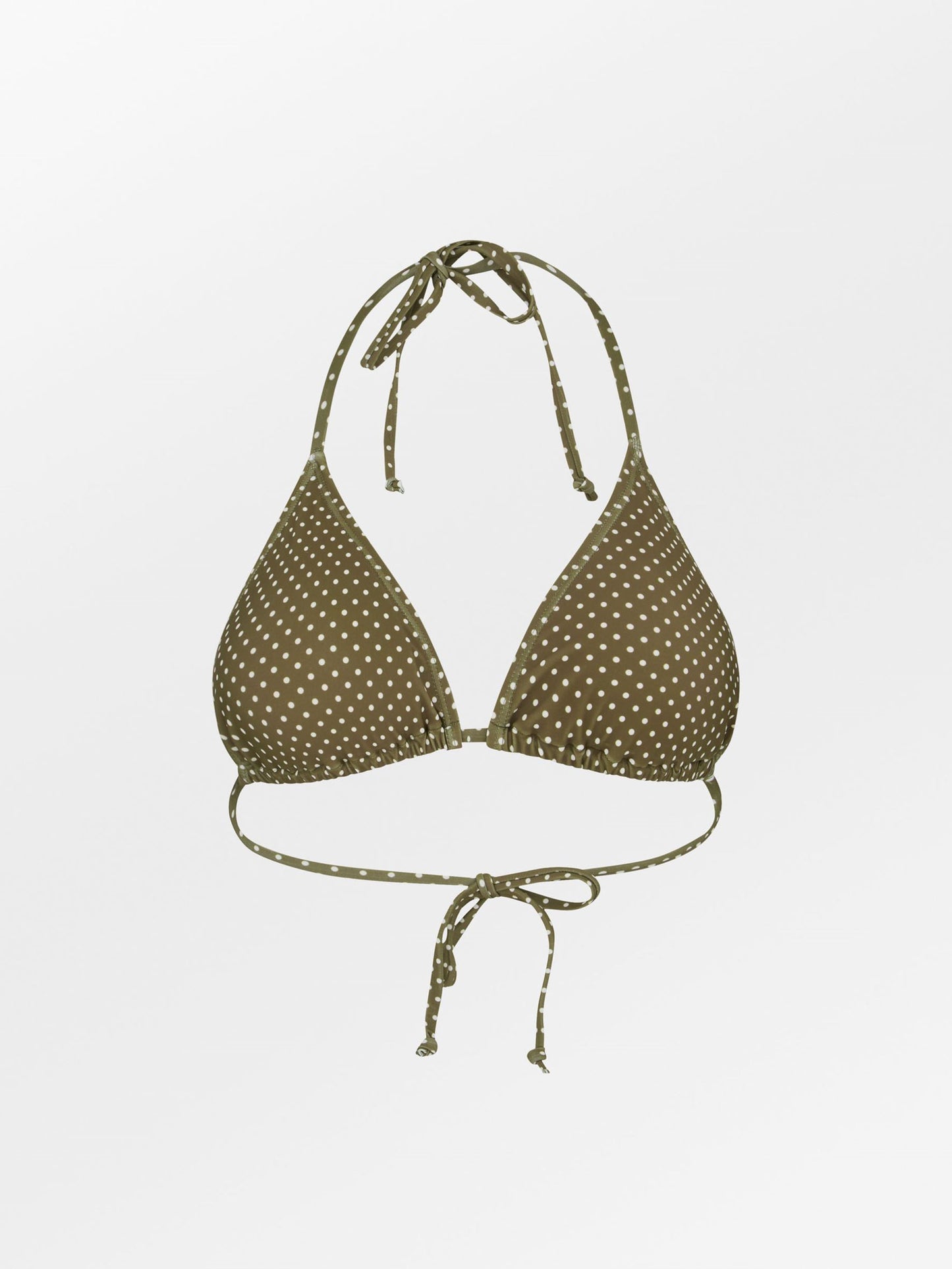 Becksöndergaard, Polka Dot Bel Bikini Top - Dark Olive, swimwear, swimwear, swimwear