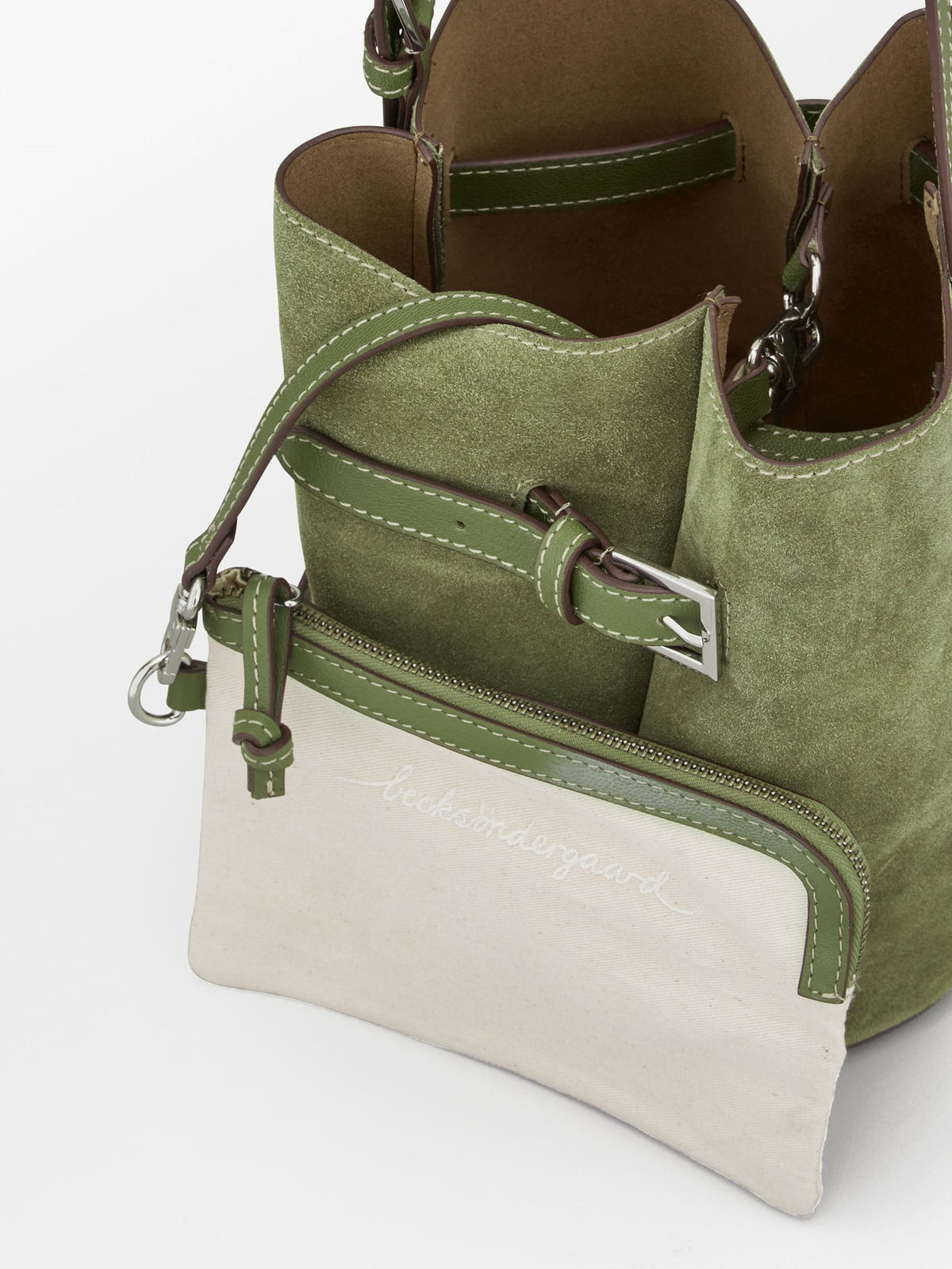 Becksöndergaard, Suede Bleu Belted Bag - Avocado Green, onesize