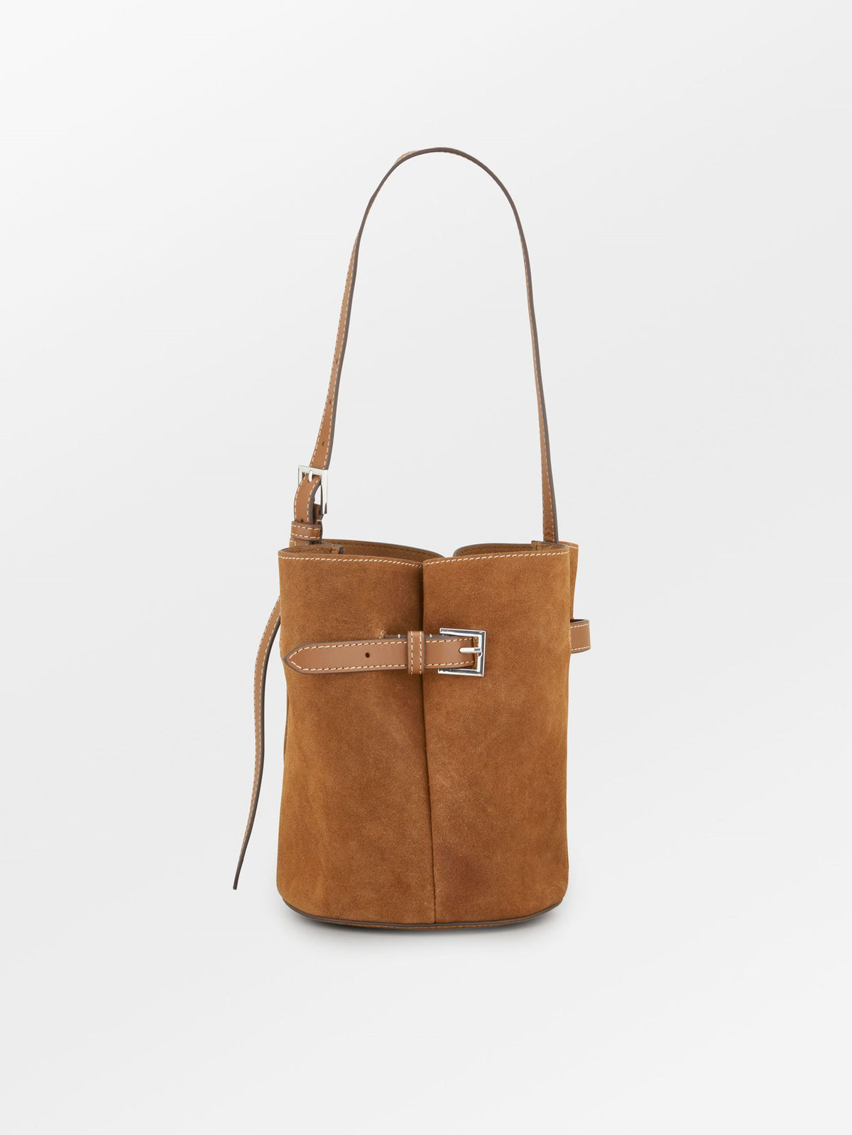 Becksöndergaard, Suede Bleu Belted Bag - Cognac Brown, onesize