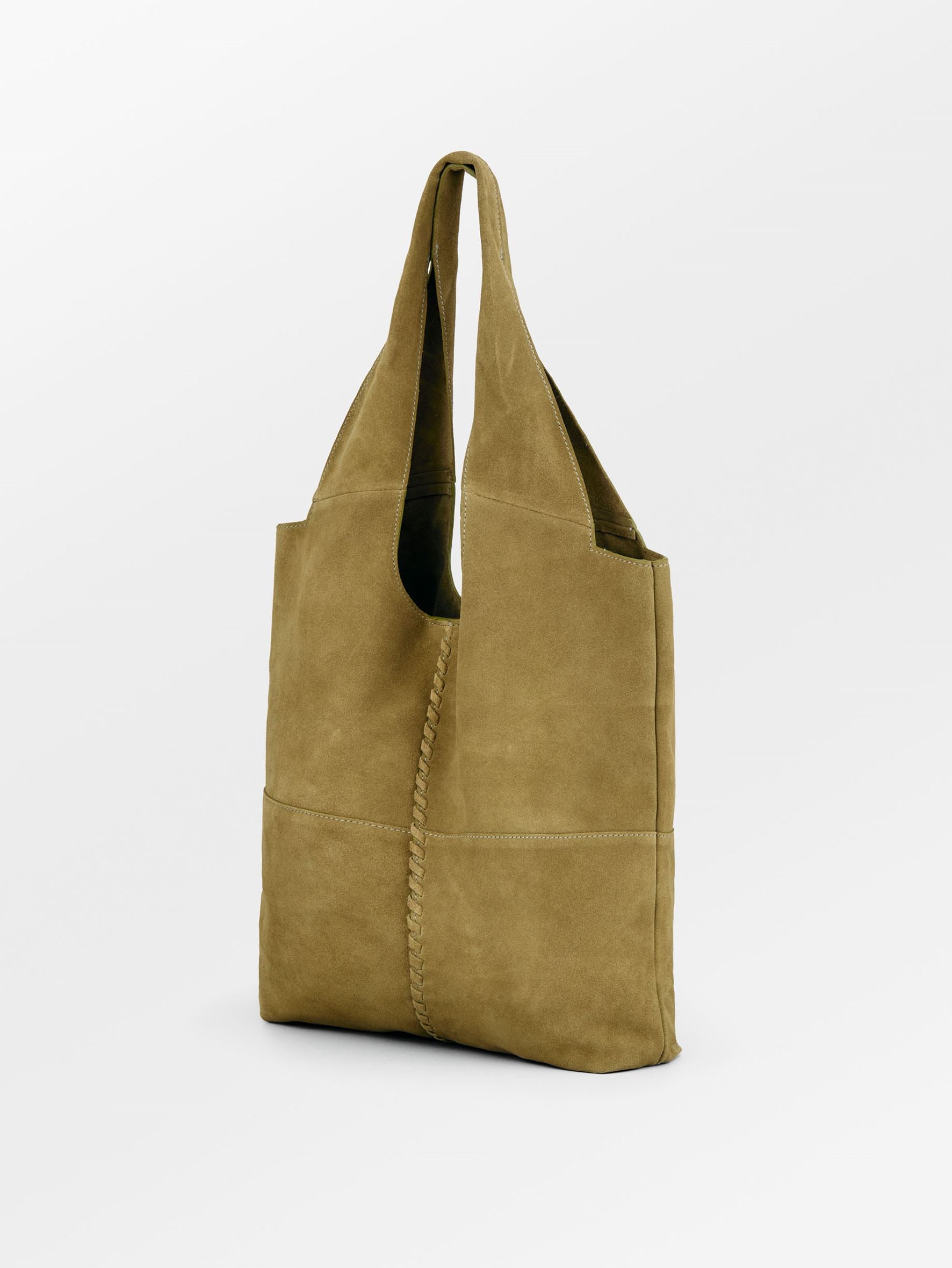 Becksöndergaard, Suede Demi Bag Black - Pistachio Green, bags, bags
