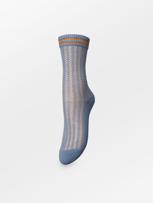Becksöndergaard, Zilla Sporty Cotta Sock - Vintage Indigo Blue, struct - slet produkter