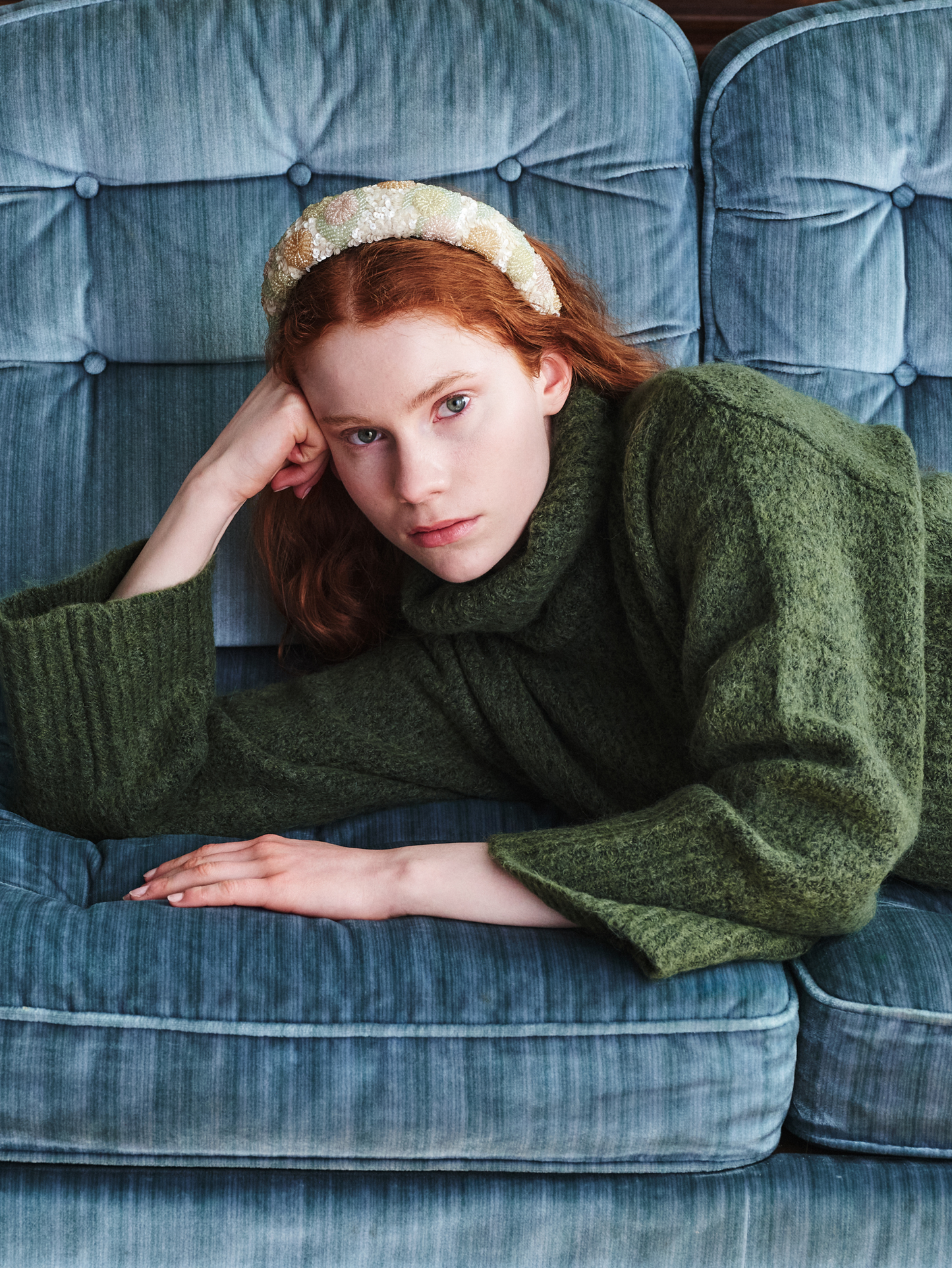 Carna Wide Beaded Hairbrace OneSize BeckSöndergaard.no