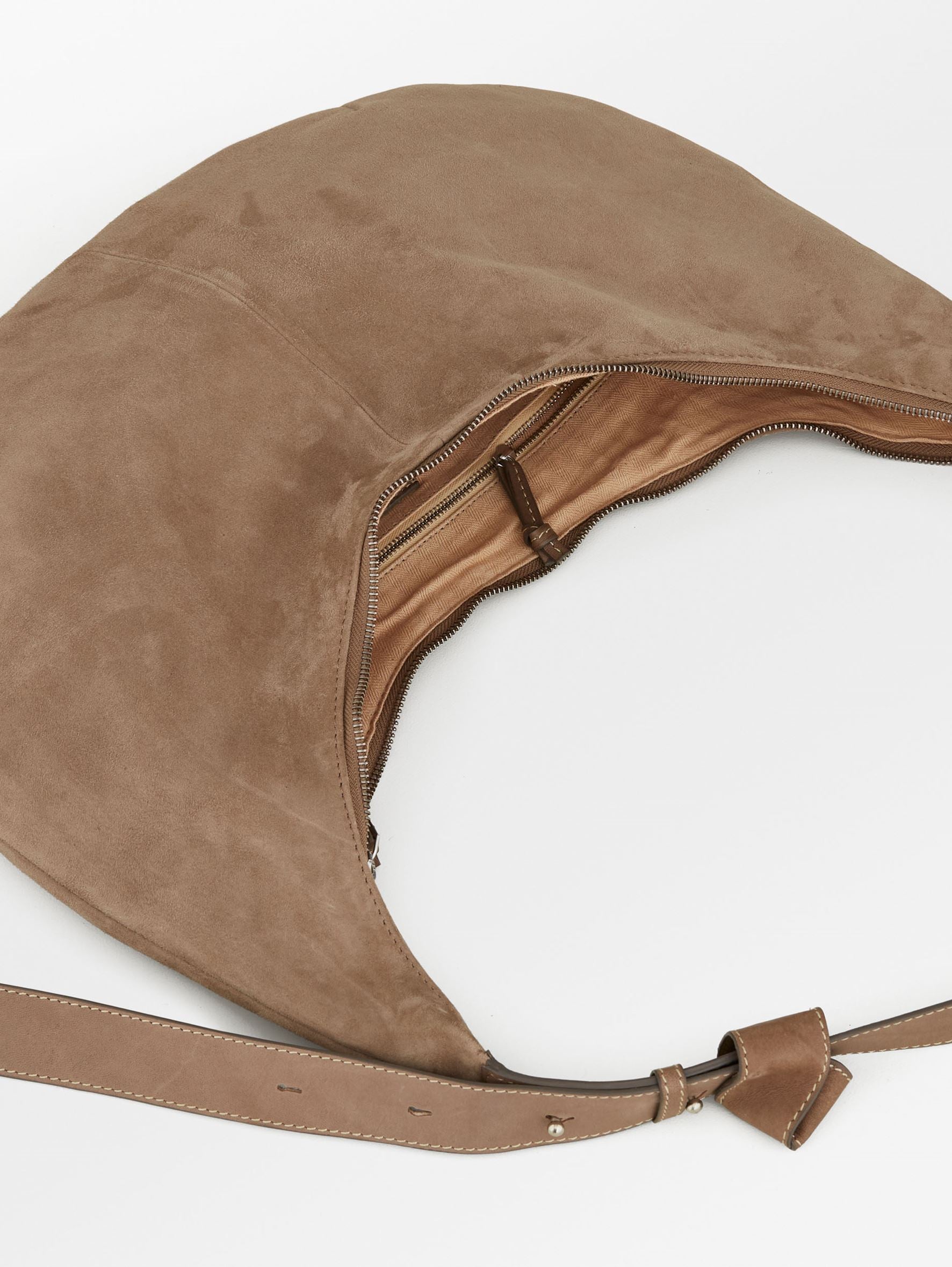 Suede Lona Crossbody Bag - Grey OneSize BeckSöndergaard.no