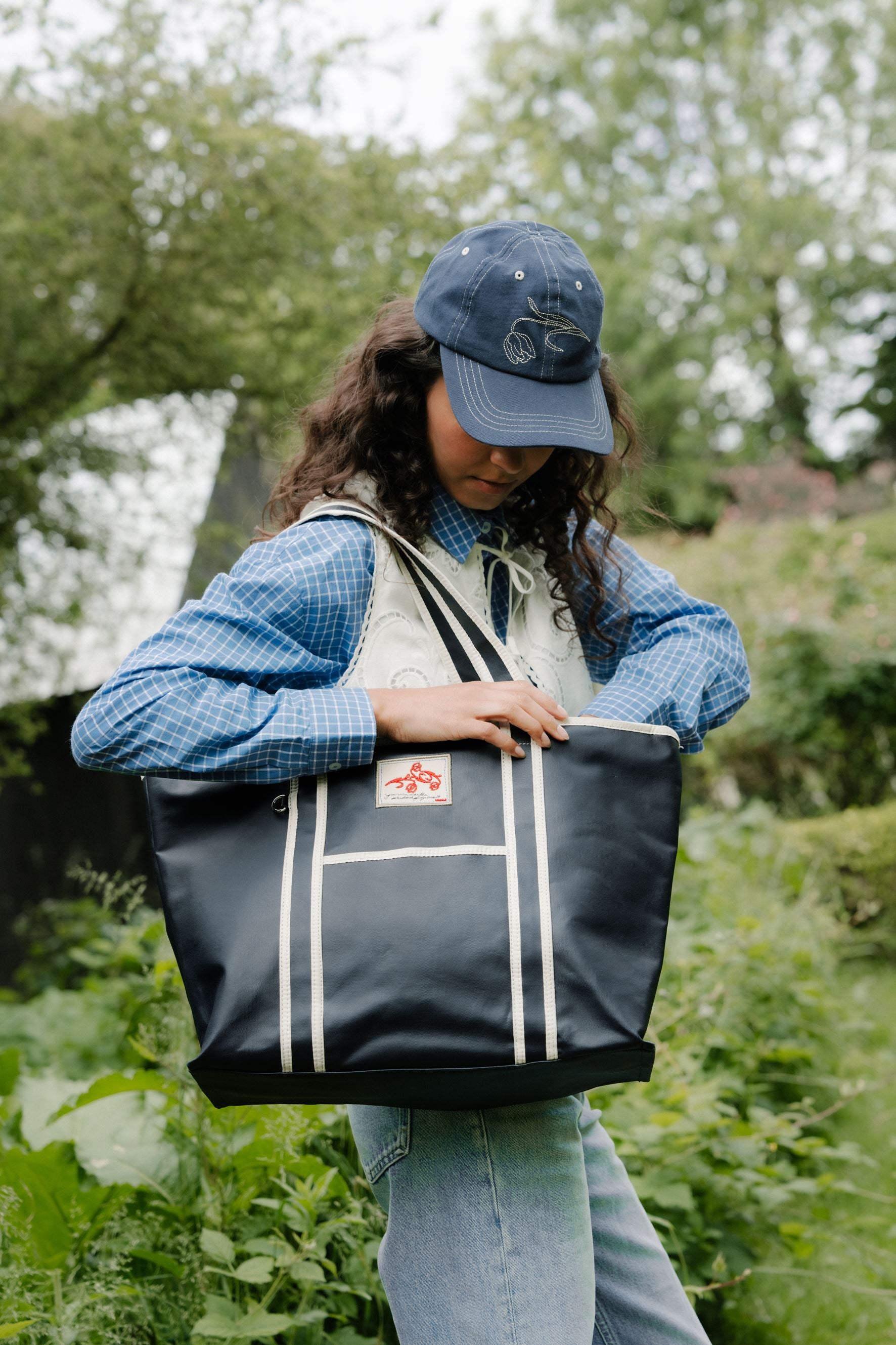 Becksöndergaard, Solid Coated Aubrey Bag - Navy Blue, bags, bags, bags, bags, bags, bags