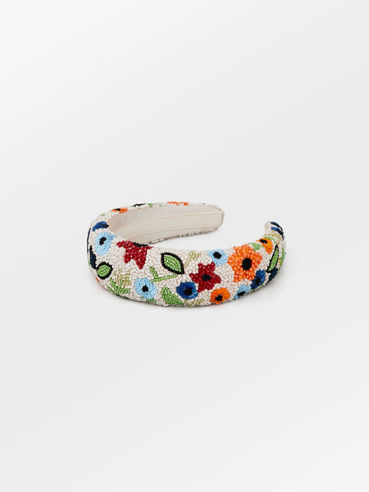 Becksöndergaard, Anemona Wide Beaded Hairbrace - White, accessories, accessories, archive, archive, accessories, archive, black week, black week