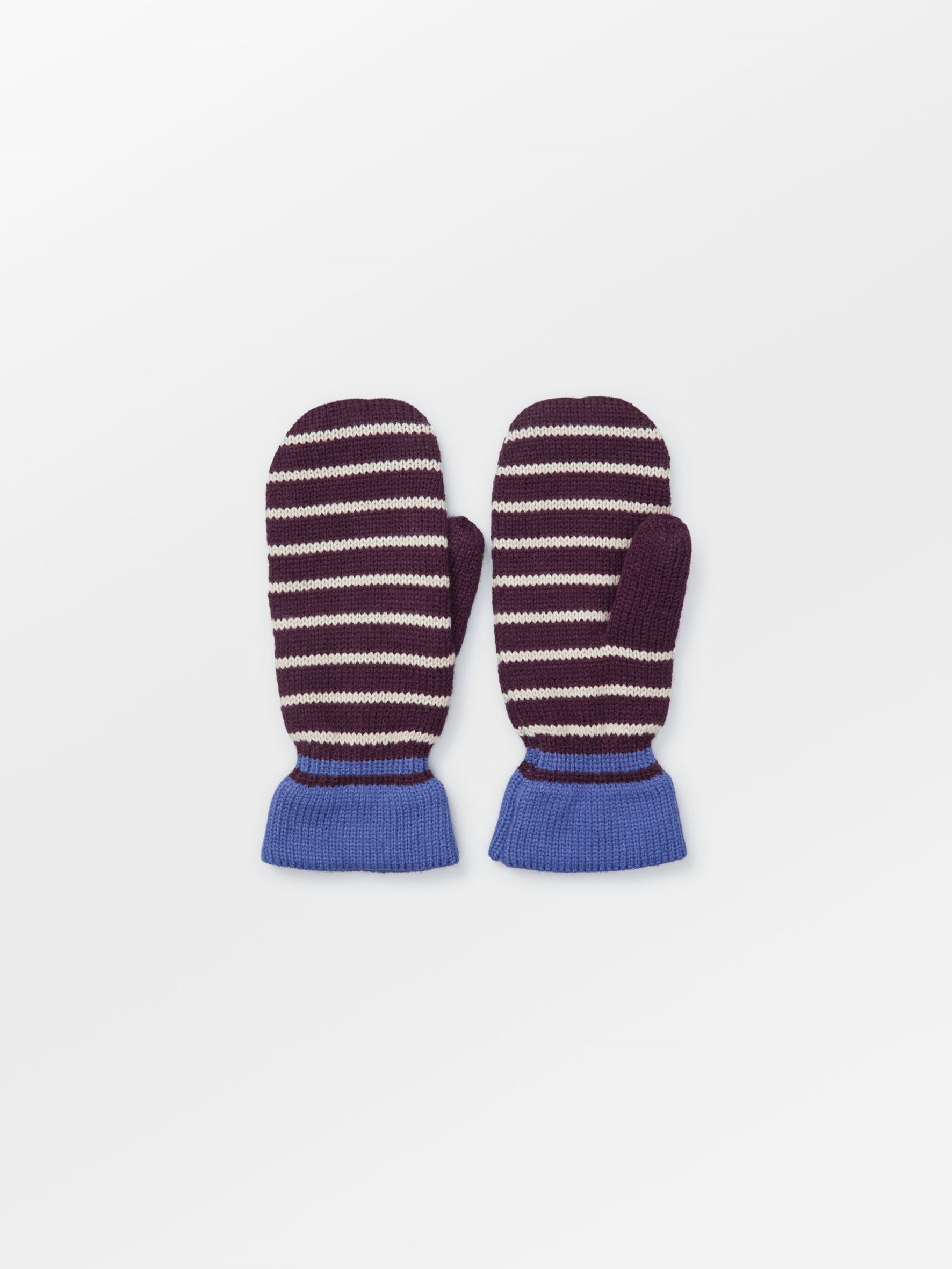 Thin Striped Emerald Mittens Clothing BeckSöndergaard.no