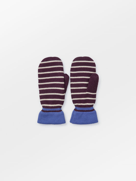 Thin Striped Emerald Mittens Clothing BeckSöndergaard.no