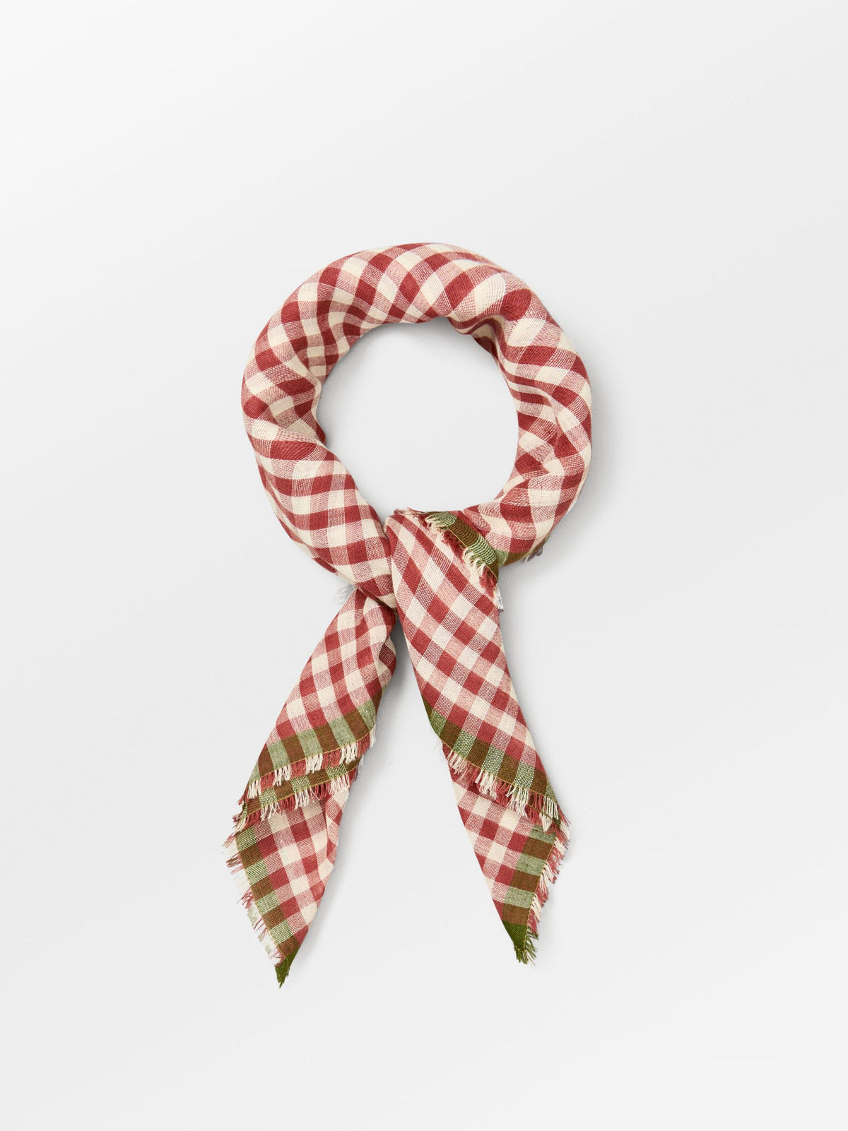 Becksöndergaard, Gingham Cowea Scarf - Rosewood, onesize